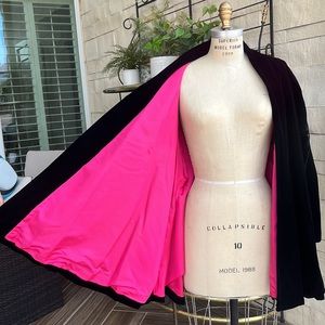 Maruscha black velvet swing coat